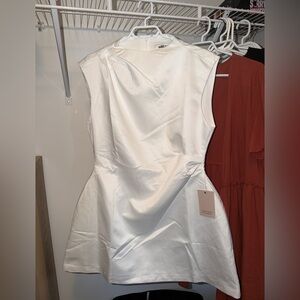 Elegant White Satin Wedding Dress